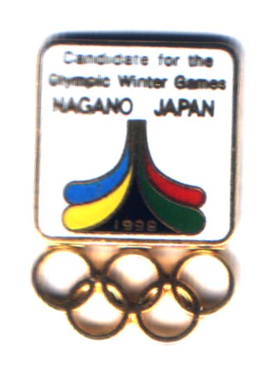 Nagano 1998 bid pin Candidate for the.... rectangle